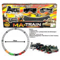 Military Electric Train Track Set With Train Sound and Lights and Real Smoke Effect - Circle Track Set - Operated Battery. 