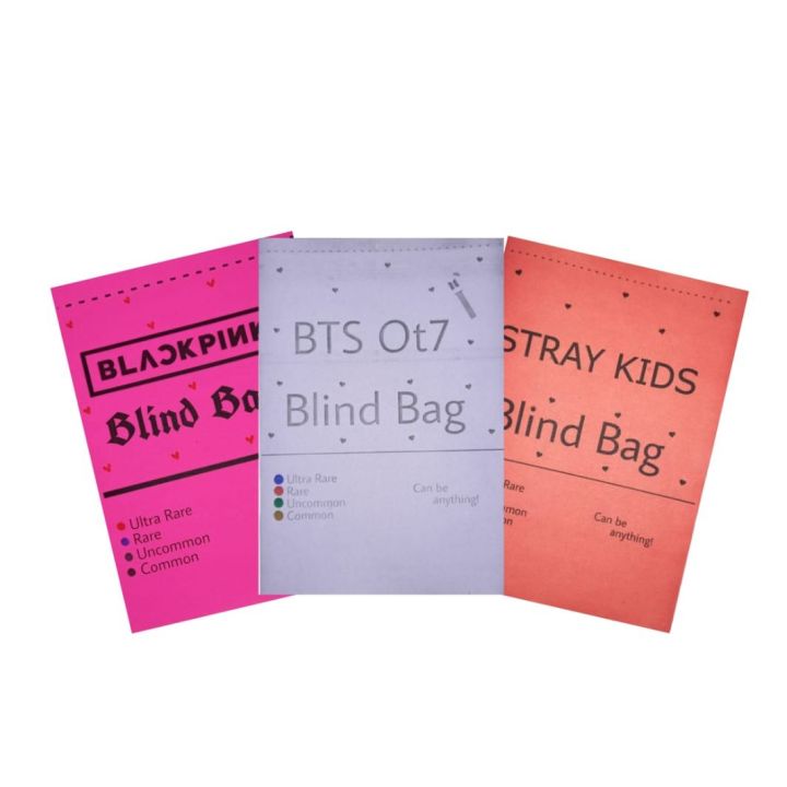 3 IN ONE DEAL OF HANDMADE BLIND BAGS | BTS OT7, STRAY KIDS, AND BLACK PINK BLIND BAGS IN A ONE DEAL