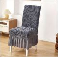 Zebra Chair Covers Frill/Fitted Style for Dinning/Office - Pack of 1,2,4,6,8,12) All Colors are Available. 