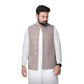 Kapok Khaki Check Waistcoat for Men. 