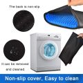 Gel Seat Cushion, Sunny Seat Cooling seat Cushion Thick Big Breathable Honeycomb Design Absorbs Pressure Points Seat Cushion with Non-Slip Cover Gel Cushion for Office Chair Home Car seat. 