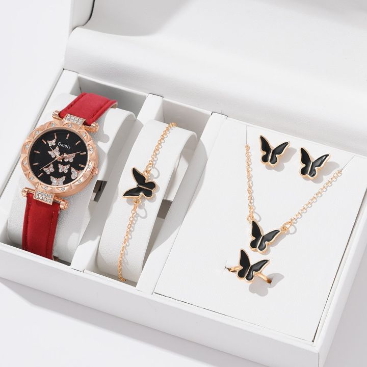 Leather%20Strap%20Butterfly%20Watch%20Set%20-%206%20Piece%20Luxury%20Women's%20Quartz%20Watch,%20Ring,%20Necklace,%20Earring,%20and%20Bracelet%20Set%20Luxury%20Women%20Simple%20Wrist%20Watches%20for%20Women%20&%20Girls%20-%20Image%207