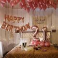 Pink & White Birthday Balloons Theme for Birthday Girls / Adult birthday Party Decorations. 