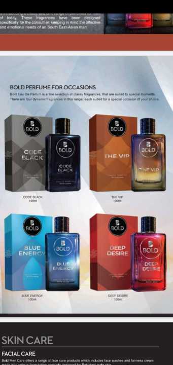 Hilal Care Bold - Blue - VID - Energy - Desire Bold EDP Perfume IN Different Fragrance 100ml