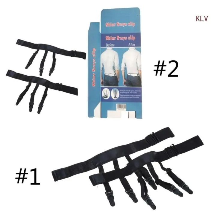 Trendy Shirt Stays Holder Man Leg Suspenders Fashion Shirt Braces Elastic Uniform Business Strap Shirt Garters 1pair