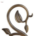 28mm Curtain Rod Head Ends Finials, Window Curtain Accessories, Leaves Shape. 