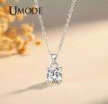 Pendant for Women 100%  Sterling Silver Wedding  Diamond Necklace  Jewelry. 