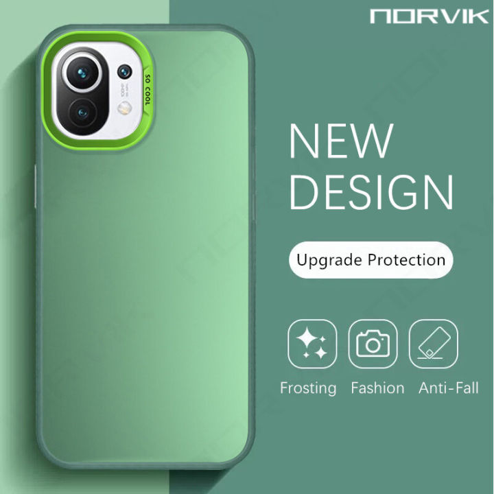 NORVIK Phone Case For Xiaomi Mi 11 Lite/11 Lite 5G/11 Lite 5G NE Metallic Aurora Skin Casing Luxury Colorful Silicone Shockproof Full Cover Protection Anti-fingerprint Back Cover CY01