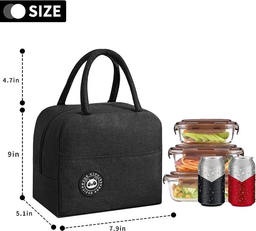 Insulated Lunch Bag For Picnic School Thickened Simple Food Drink Fresh-Keeping Cooler Bag Lunch Box Organizer | Daraz.pk