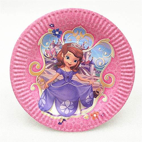 PRINCESS SOFIA THEME PAPER PLATES PACK OF 10 PAPER PLATES ( 7 INCH IN SIZE )