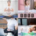 Portable Menstrual Cordless Heating Pad Electric Wireless Heating Massager Pad for Lower Back Stomach Pain Relief Period Cramps Comfier Belly Device USB Warming Waist Belt, 3 Heat Levels 4 Modes. 