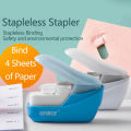 1PC Stapleless Stapler Book Paper Stapling Stapler Safe Portable No Staples Stapler DIY Paper Binding School Office Supplies. 