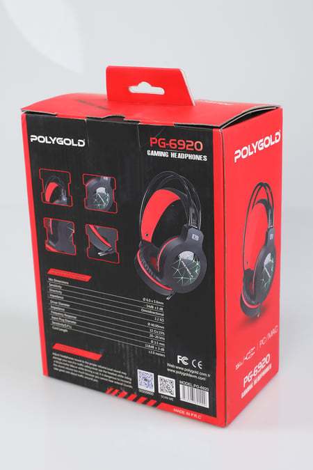 New Polygold USB LED Gaming Headset with Microphone Computer Headset PG-6920