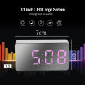 LED Mirror Digital Clock Smart Timer Mini Square Small Alarm Clock Cartoon Digital Luminous Electronic Clocks Home Decoration. 