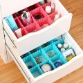 12pcs DIY Plastic Grid Drawer Dividers Adjustable Sock Underwear Dresser Organizers for Stationary Storage. 