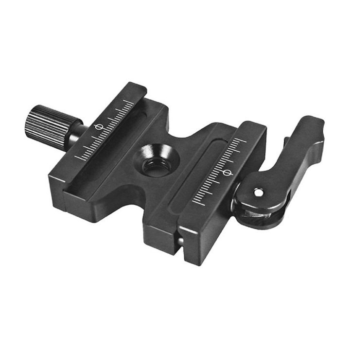 Mounting Plate Clamp Double Lock Mounting Plate Clamp Adjustable Knob Adapter for Tripod Ball Head -06