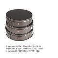 Springform Pan 3-Piece Nonstick Cheesecake Pan Leakproof Cake Pan Round Cake Mould Pan Set of 3 (Black). 