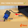 Hdmi To Vga Converter With Sound- White. 
