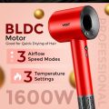 VGR V-445 Professional Hair Dryer, High-Speed 110000 RPM BLDC Motor with 3 Speed & 4 Temperature Settings, Independent Cool Shot, Overheat Protection, 1600W. 
