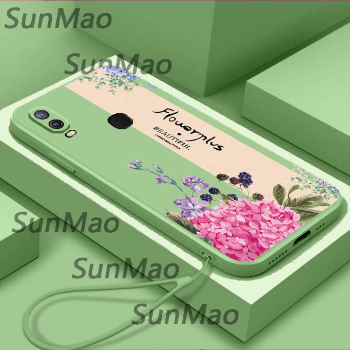 Casing Vivo 1906 vivo y11 phone case Vintage Design Flower Cover CHA18