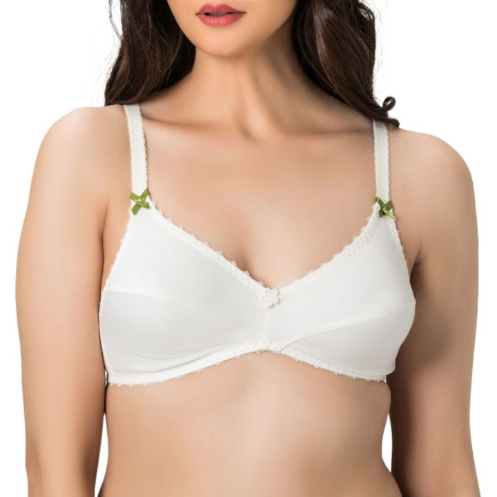 Bebelle, Klassilk, Bra for girls and women, Casual Bra, Dual Layer Bra, Vanilla, B Cup/C Cup