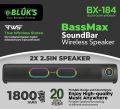 BLUK'S BX-184 | Premium BassMax SoundBar Wireless Speaker | Sound Bar Mobile Speaker Wireless Connectivity Mobile Soundbar, Digital Clock With Alarm Speaker, RGB lights Speakers, AUX Input Sound bar | 1 Year Warranty. 
