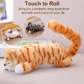 Funny Simulation Touch to Roll Electric Cat Roll Plush Animals Cats Toys Kid - 30cm. 