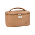 Makeup Bags for Women Travel Toiletry Cute Cases Bag Portable Solid Color Makeup Organizer Box Cosmetic Bag Neceser PU Leather. 