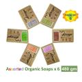 Natureza assorted box of 6 x soaps organic handmade. 