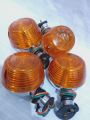 INDICATORS ROUND FOR HONDA CG125 OLD MODEL 4PCS SET PLASTIC (1978-1989) - FALKIN. 