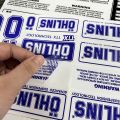 ohlins shock absorber sticker for motorcycle decals vinyl waterproof logo transparent transfer stickers. 