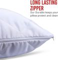 Pillow Protectors 2 & 4 Pieces Pack Quilted Zipped - Ultra Luxe Zipped Pillow Protectors, Quilted Pillow Protectors, Pillow Covers Soft & Breathable Microfiber Pillowcase Protectors, Hypoallergenic 19 x 29 Inches - White. 