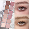 Eyeshadow Palette 12 Color All Matte Korean Tea Apricot Eye Makeup Palette Daily Makeup Long Lasting Eye Shadows. 