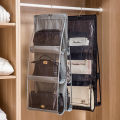 6 Pockets Double-sided Hanging Storage Bags with Hanging Hook / Handbag, Purse, Bags Organizer 1 Pcs. 