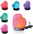 HIMALAYAN SALT LED LIGHT, MULTI COLOR USB HEART LAMP. 