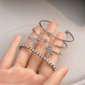 4Pcs/Set Adjustable Open Bracelet for Girls and women Golden and Silver Moon Star Heart Bracelet. 