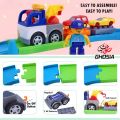 Blocks Train Track for Kids Building Block Train Playset with 30 Pcs, Battery Operated Toy Birthday Gift for Boys Girls Toddler-3650. 