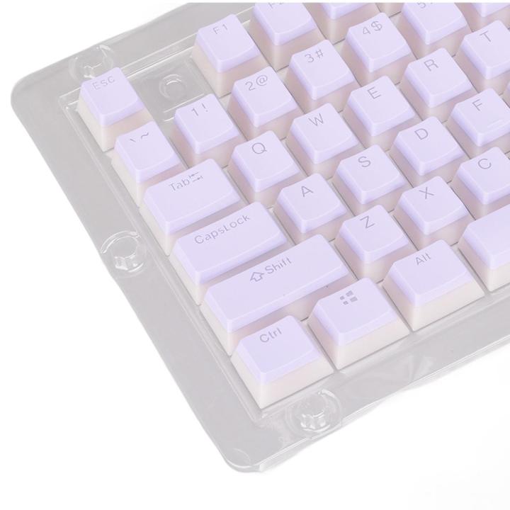 PBT Keycaps, Double Layer Keycaps 2 Color for 104 Key Keyboard