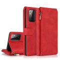 Applicable A72 Skin-Sensitive Zipper Protective Sleeve A32 Zipper Nine Card Multi-Function Mobile Phone Leather Case. 