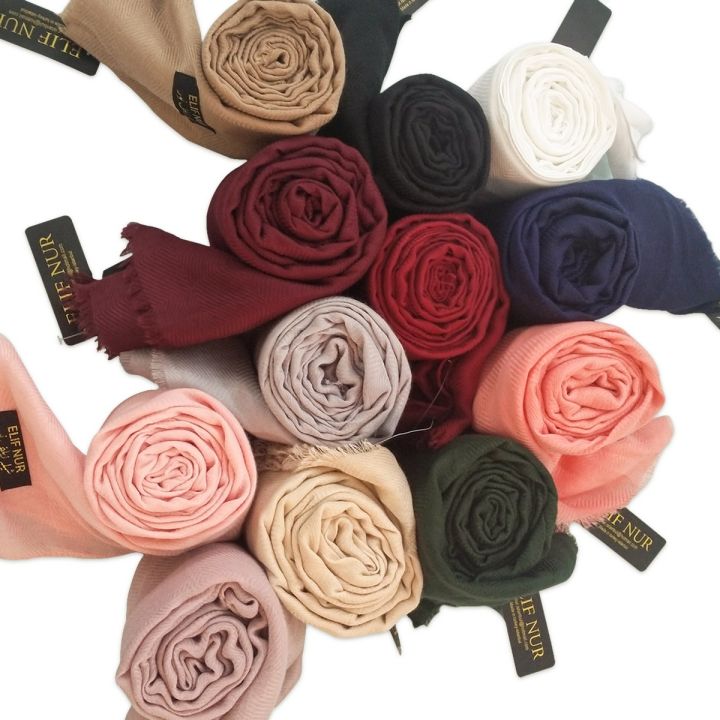 Pack of 12 Hijab Scarf for Girls, Scarf for Women Soft And Lightweight Premium Turkish. 12 Colors. SIZE: 70"L*31"W