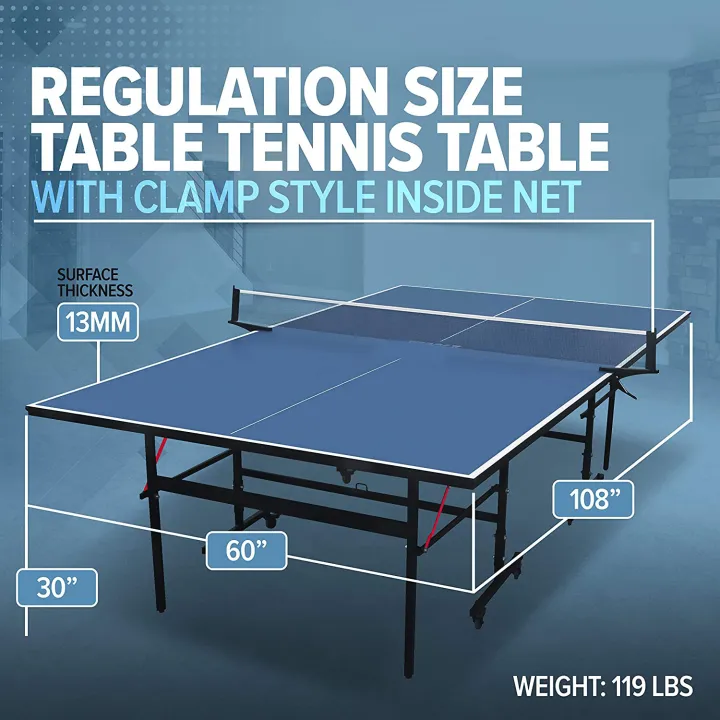 GP Professional Butterfly Table Tennis Table 8 Wheels Standard Size 9x5 ...