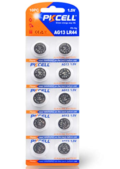 10 x PK CELL LR44 Alkaline Button Cell Battery,AG13 Button Cell Batteries AG-13