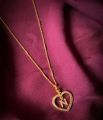 Heart Letter N Initial Name Necklace Personalized Dainty Necklace - Jewelry Gift Women, Girlfriend, Mother, Sister, Friend, Gift Bag & Box. 