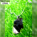 [LT002] Plain Silver Stainless Steel Tag Chain Pendant Necklace for Men Stainless Steel Daily Wear Plain Silver Tag Pendant Necklace for Men and Boys. 