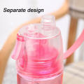 Drinking Water Bottle Portable Mist Spray Cool Down Sports Travel Plastic Climb. 