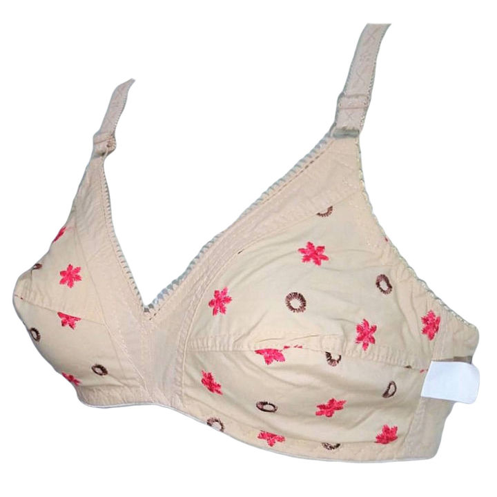 Cotton Bra for Women - (Fancy Embroided Stars)