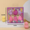 Spot cross-border wholesale beauty egg gourd, water droplets, puffs, makeup eggs, no powder, dry and wet gift box set. 