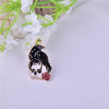 10pcs Gothic Style Moon Skull Crow Enamel Charms for DIY Jewelry Making Earring Necklace Bracelet Keychain Pendants Accessories. 