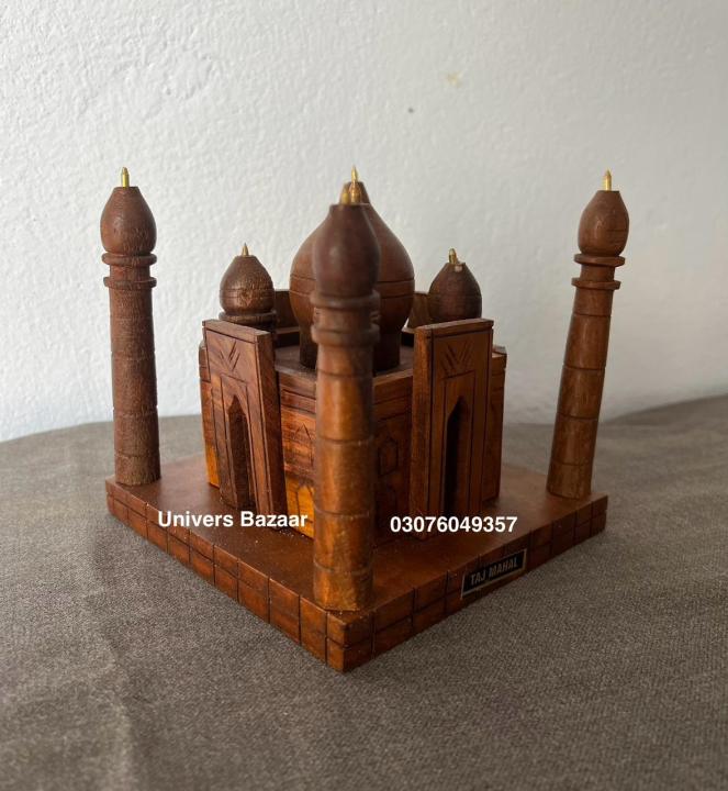 Handcrafted Wooden Taj Mahal Replica - A Masterpiece of Art and Craftsmanship