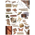 Brown theme journaling stickers, scrapbooking, vintage stickers, mobile stickers. 